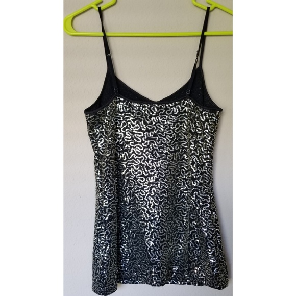 3/$20⭐ Express Sequence Black & Gold Cami - Picture 2 of 3